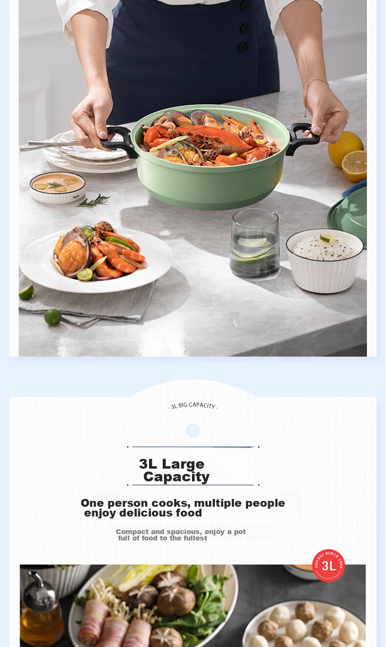 Morphyrichards Electric Hot Pot, Multifunctional Cooking Pot, Original Accessories, MR1072 Dual-Sided Pot, MR9087 Dedicated 8