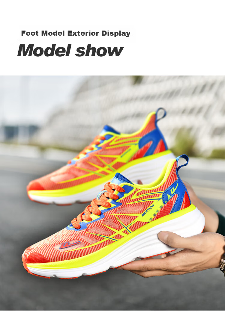 Warrior Running Shoes for Men, Lightweight Shock-Absorbing Versatile Breathable Mesh Casual Sneakers KGH3090 Green-Black 40 11