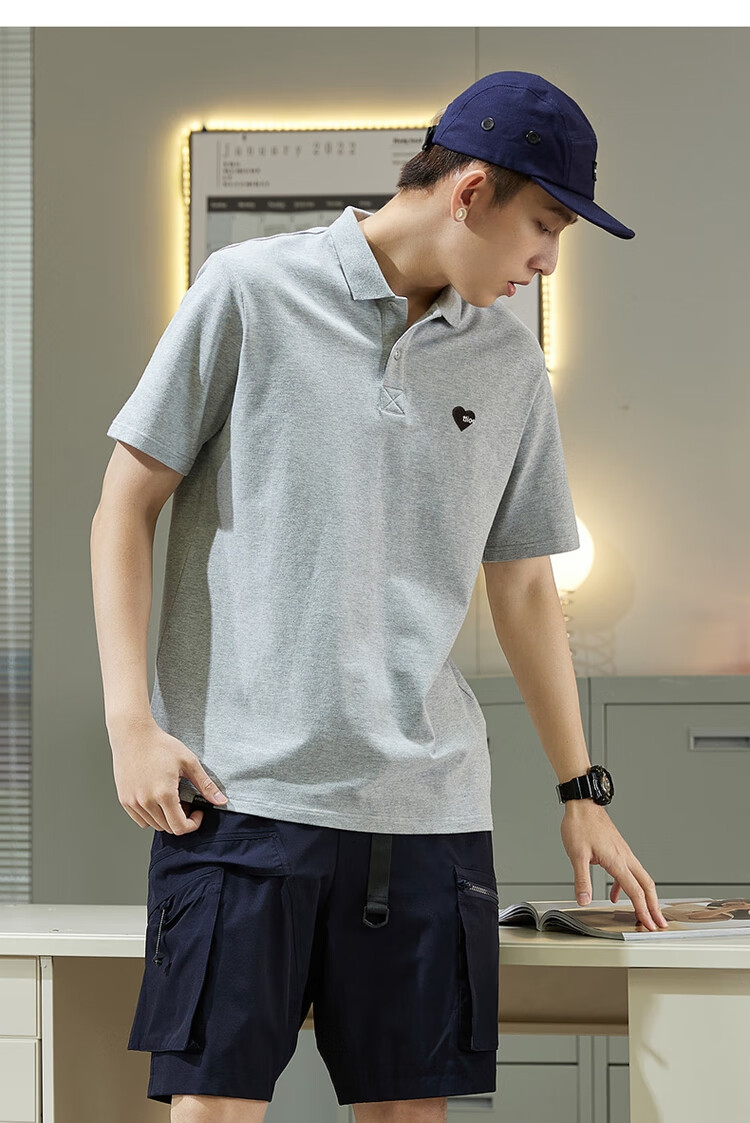 TonLion 2026 Autumn And Winter Men's Polo Shirt, Short Sleeves, Left Chest Embroidery, Small Details 7