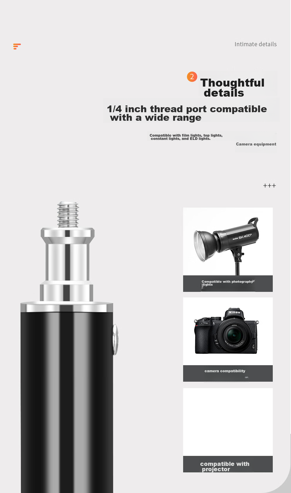 Beiyang 2.8-Meter Air Cushion Light Stand, Photography Light, Live Streaming Light, Flash Light Stand, Portable Studio Light, Video Studio Live Streaming Tripod Light Stand, Folding Light Stand 10