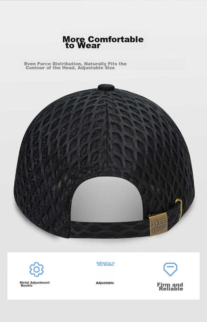 JEEP Baseball Cap for Men And Women, Summer Breathable Sun Protection Visor Hat, Casual Versatile Sun Hat A0760 9