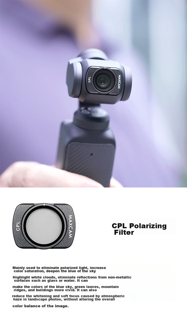 MAXCAM/Maisikamu UV Filter for DJI Osmo Action 5 Pro/4/3 Action Camera, Lens Protector, Anti-Scratch And Drop Protection Accessory 6