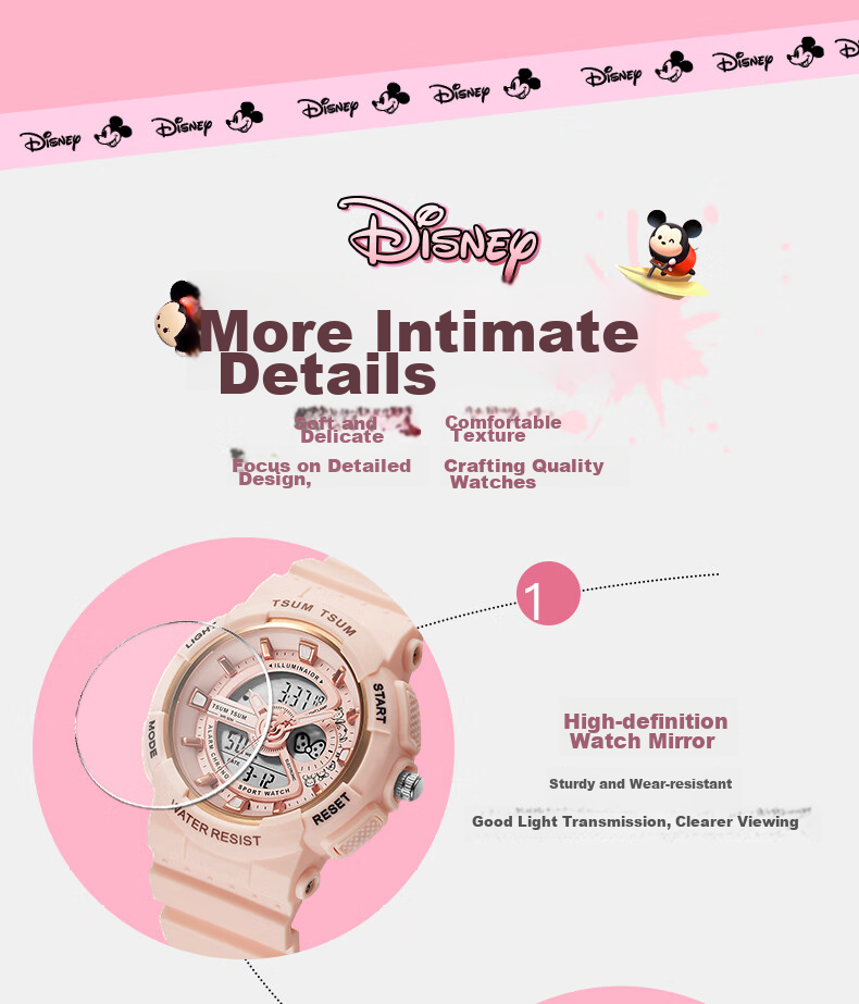 Disney Sports Waterproof Watch for Middle And High School Exams Only, Time-Telling Electronic Watch for Primary, Junior High And Senior High School Students And Childre 17