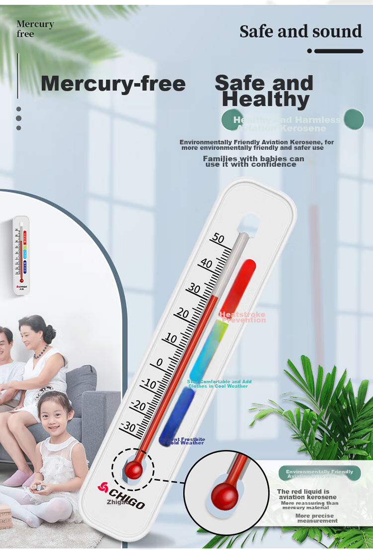 CHIGO Indoor Thermometer, Physical Baby Room Mercury-Free, Sensitive High-Precision Temperature Gauge ZG-8061 5