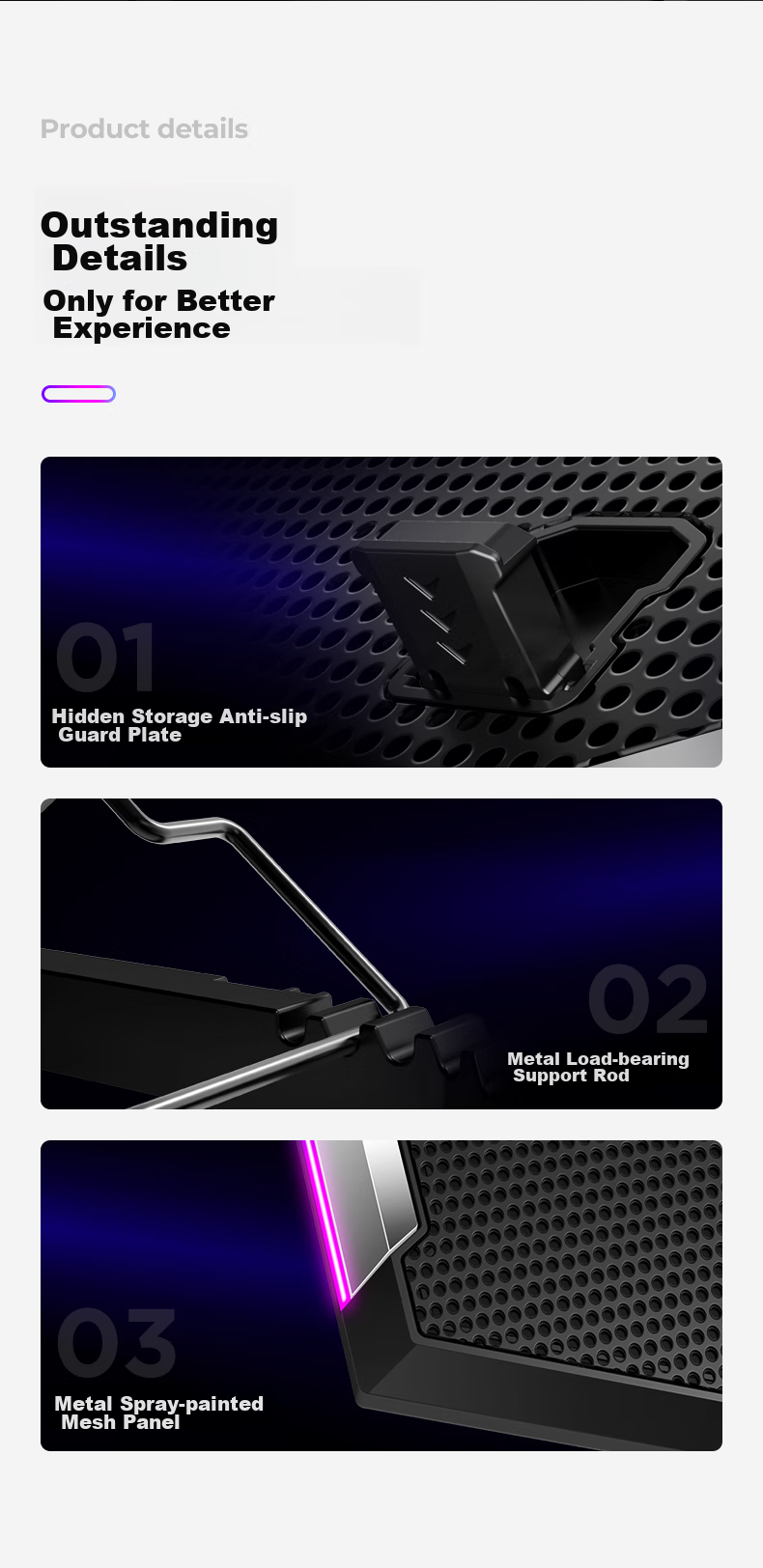 ICE COOREL K9 Laptop Cooling Pad, Laptop Stand, Gaming Laptop Alienware Adjustable Speed Fan Cooling Stand with RGB Lighting, Height-Increasing Desk, Mechanical Revolution Lenovo Huawei 15