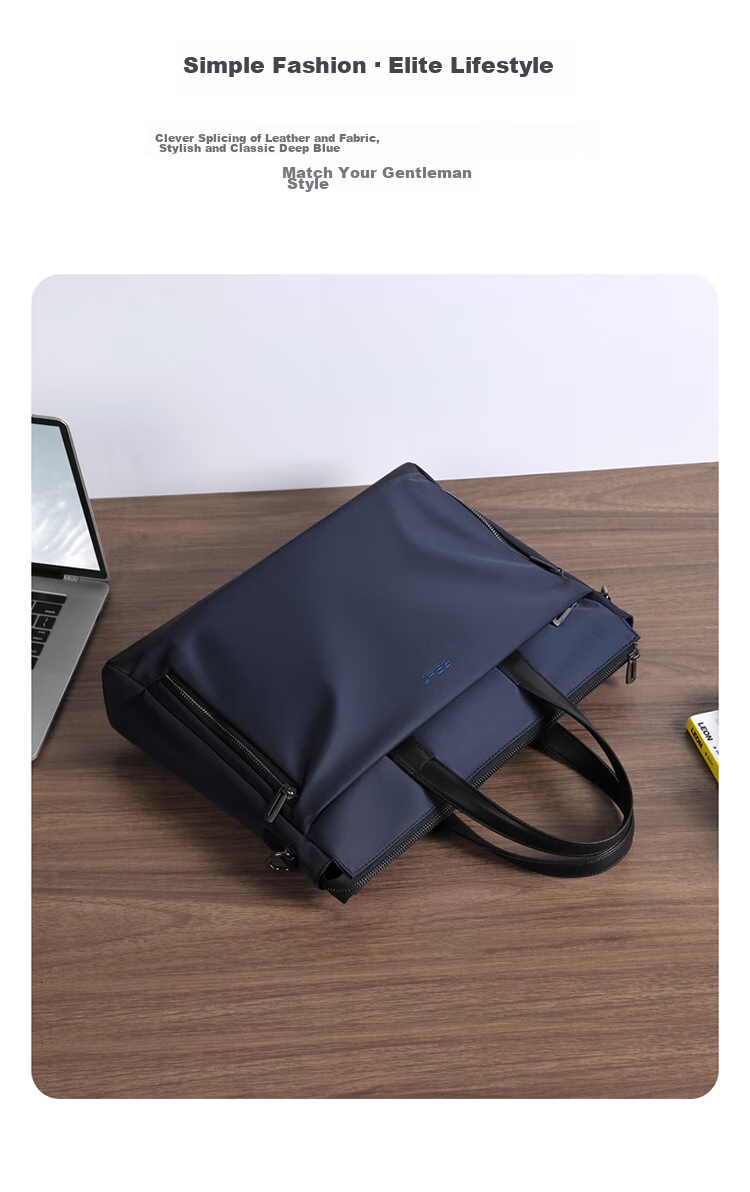 GOLF Business Briefcase, Large Capacity Handbag for Men, Can Hold 15-Inch Laptop, Horizontal Style with Multiple Compartments, Casual Shoulder Crossbody Bag for Men, 5I768305J, Navy Blue 5