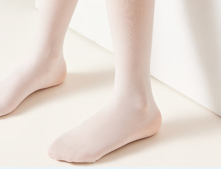 LangSha Children's Leggings, Girls' Tights, Summer Thin Dance Socks, Baby Student Dance White Socks, 3-Pack 5