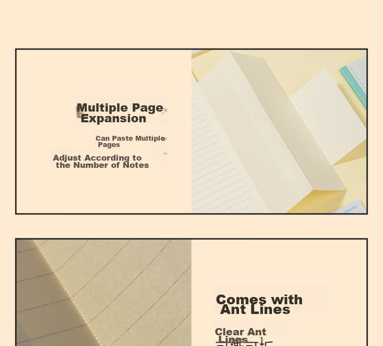 Deli Sticky Note Grid, 40 Sheets, Expandable Stickers 75mm*100mm, Memo Pads, Error Correction Stickers, Note Pads, High-Quality Journal, Notebook BT187 11