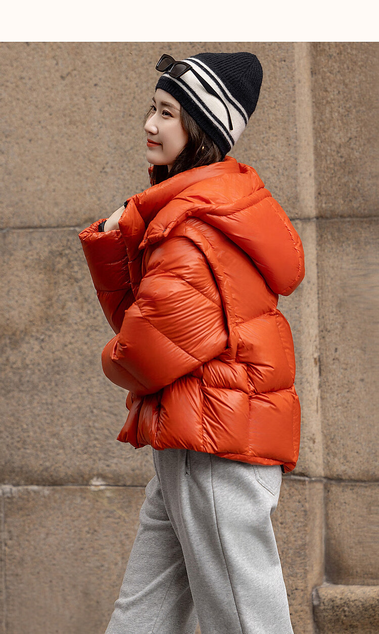 Dme [Detachable Sleeves] Winter Lightweight High-Heat Retention 90% Duck Down Stylish Front Short Back Long Women's down Jacket 16