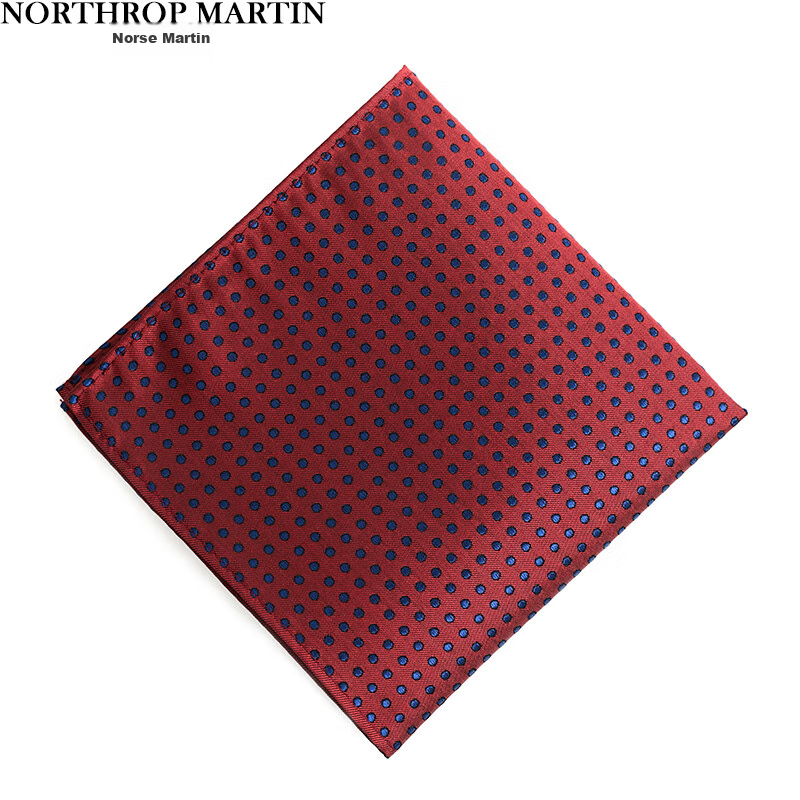 NORTHROP MARTIN High-Quality Silk Pocket Square Tie for Men's Suit, Red Small Square Scarf, Wedding Groom Gift, Elegant And Sophisticated