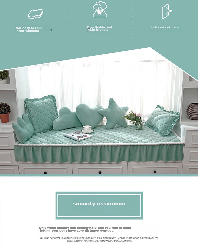 AVIVI Window Seat Cushion, Balcony Pad, All-Season Use, Rosewood Sofa Cushion Cover, Throw Pillow, 70*150 Cm, Sky Blue 6