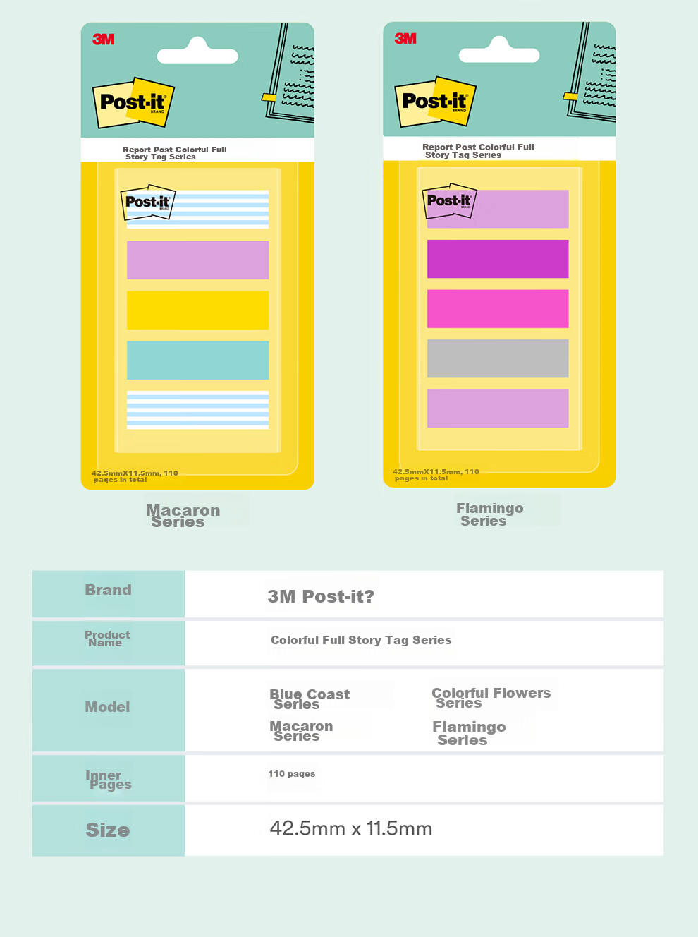 3M Sticky Notes, Memo Pads/Note Paper/Notepad, Office Supplies, School Stationery, Colorful Flowers, 5-Color Sticky Notes with Pull-Out Labels, 688MC-3 12