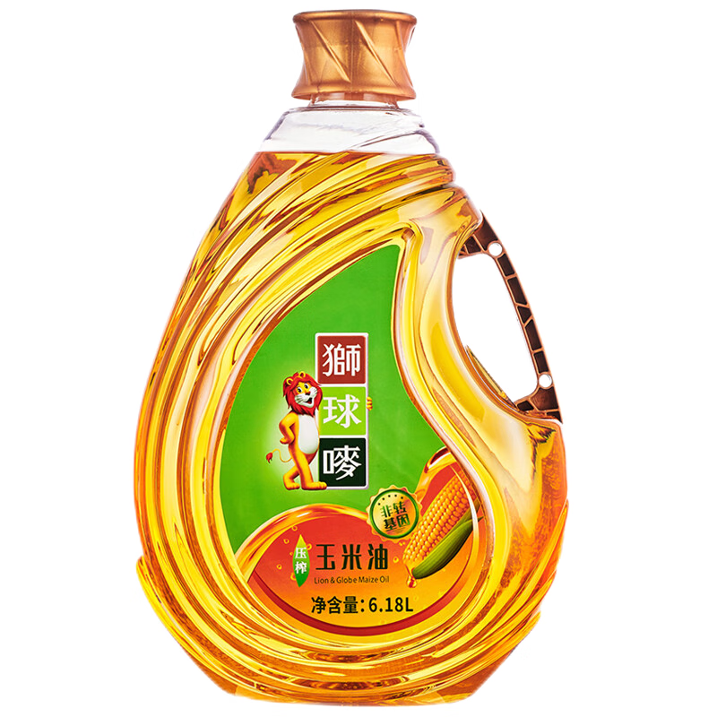 狮球唛京东自营食用油 非转基因玉米油6.18L  团购送礼  百年品牌