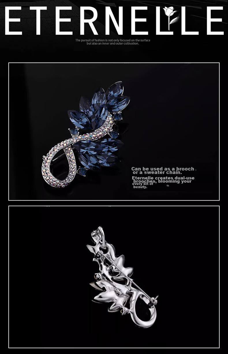 Eternelle French Crystal Brooch, Elegant And High-End European Style Corsage, Birthday Gift 11