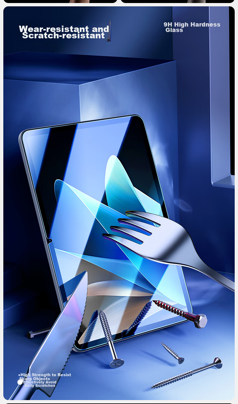 Shanmo Tempered Glass Screen Protector for iQOO Pad 6 Pro VIVO Pad 6 Pro 13.2-inch 2026 Model Anti-Fingerprint HD Tablet Film 14