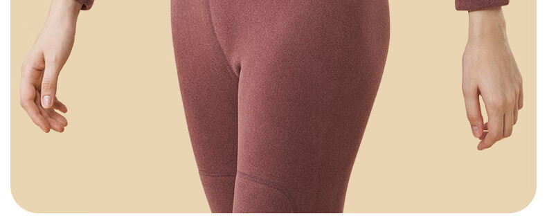 Bejirog Women's Thermal Underwear Set with Fleece Lining, Thickened Base Layer for Cold Weather, Suitable for -40°C in Northeast China, Cold-Resistant Autumn Top And Bottom 11