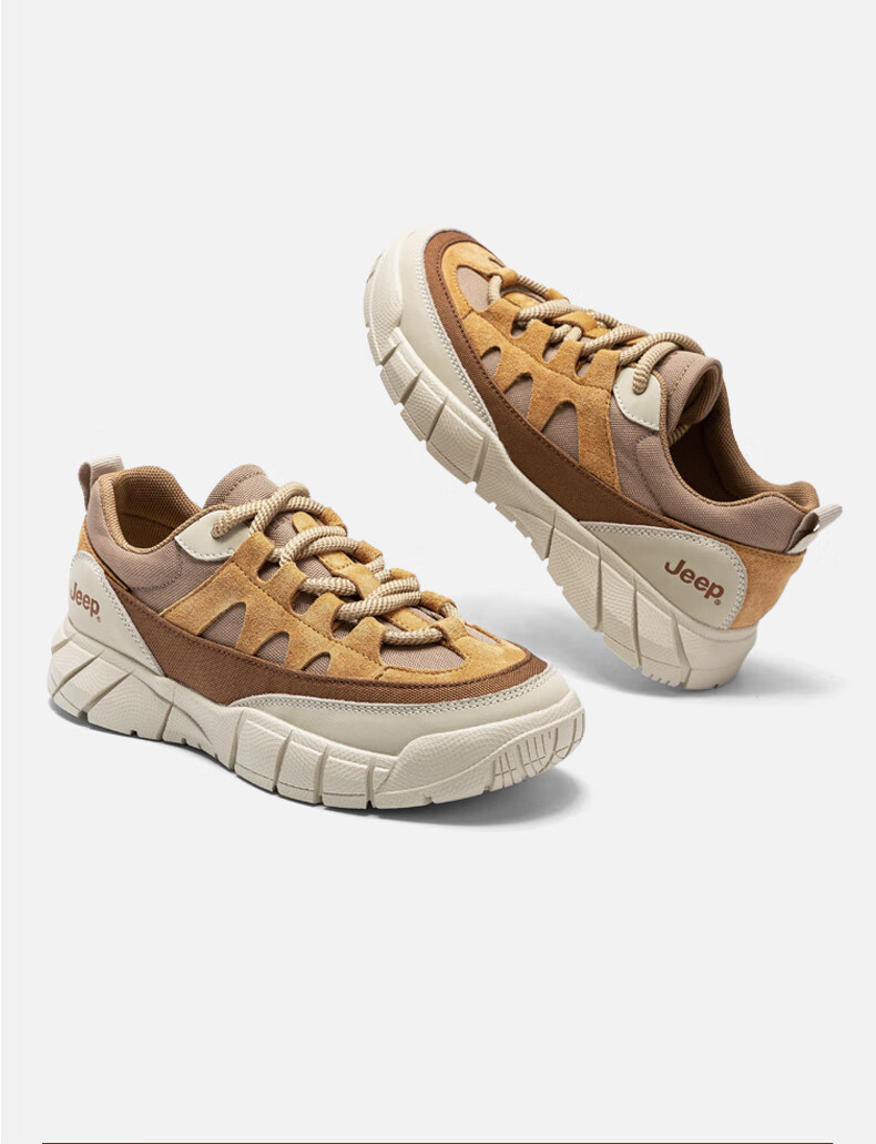 Jeep Women's Outdoor Hiking Shoes, Spring And Autumn Sports Shoes, Women's Wear-Resistant Climbing Shoes, Taro Color, Size 39 6