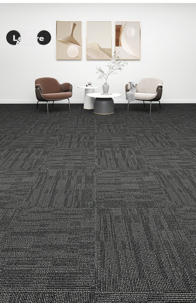 Boneng Commercial Office Carpet, Hotel Conference Room High-End Specialized Square Tile Carpet, Large Area, 8 Pieces Per Set 14