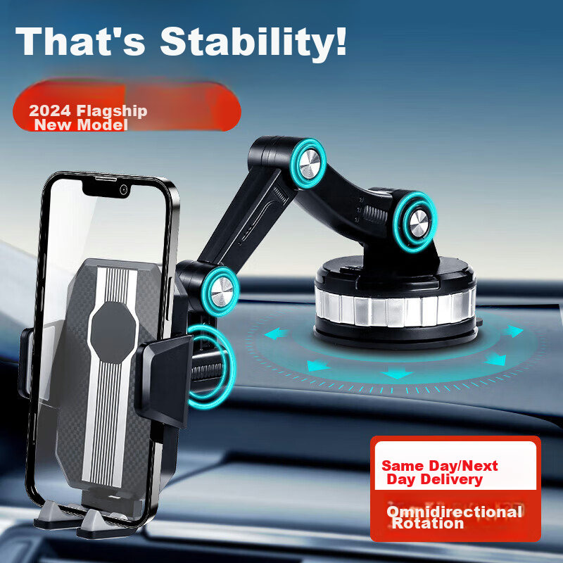 Dijialun Car Phone Holder, Suction Cup Mount for In-Car Navigation, Fixed Support Bracket for Large Trucks, Anti-Shake And Excavation Compatible