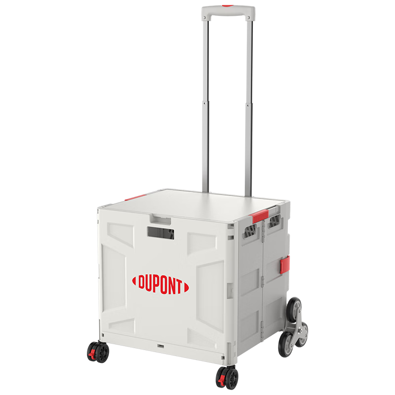 DU PONT Folding Shopping Cart Trolley 45L Eight-Wheel Stair-Climbing Outdoor Hand Cart for Grocery and Delivery