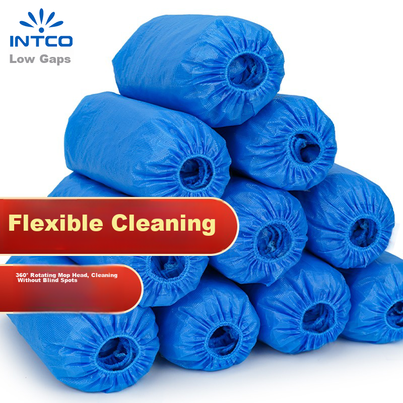 INTCO Disposable Shoe Covers, CPE Material, 100 Pieces, Thickened, Wear-Resistant, Oil-Proof, Waterproof, Non-Slip, for Home Indoor Use, Dust-Proof Foot Covers
