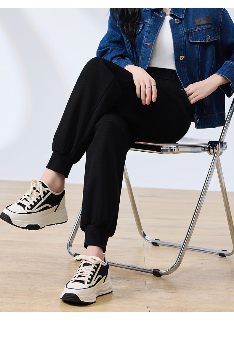 Langsha Women's Cotton Jogger Pants 2025 Spring Autumn High Waist Loose Harem Casual Thin Sweatpants for Petite Women 16