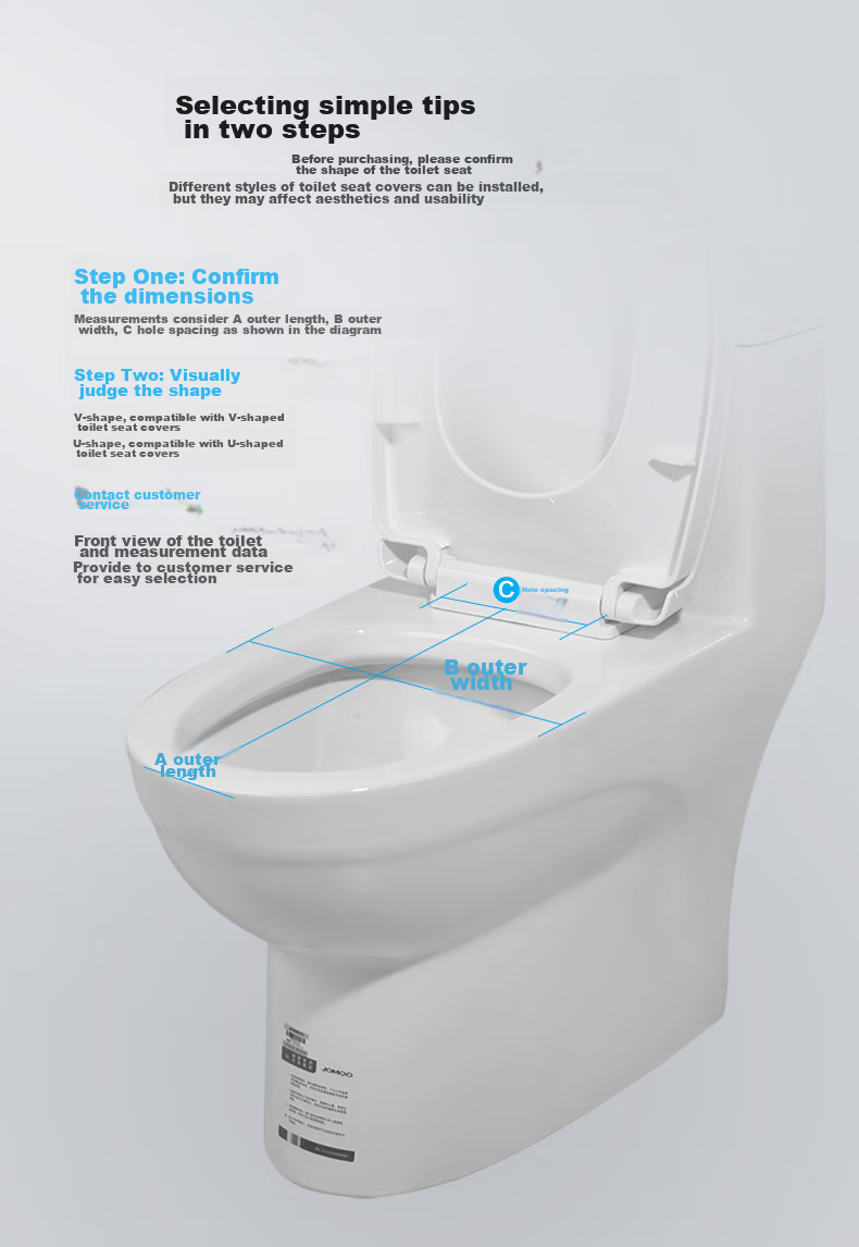 JOMOO Toilet Seat, Universal U-Shaped Toilet Cover, Quick-Release Slow-Close Toilet Ring, Toilet Accessories, 97178-00 5
