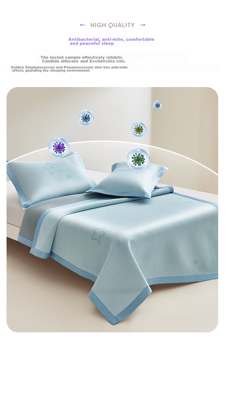 Luolaikids Cooling Mat Pillowcase Single Pack Baby Grade A Washable Antibacterial Mite-Resistant Ice Silk Pillow Cover 48*74cm 8