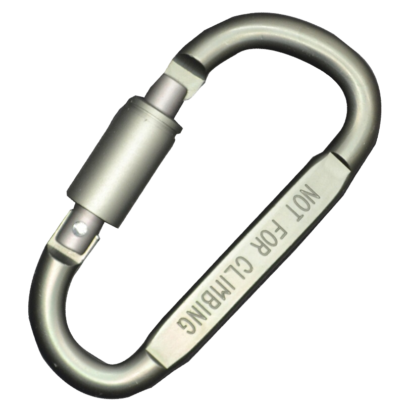 JAJALIN Multifunctional Quick-Release Aluminum Alloy Carabiner Keychain, Gray Single Pack, JA002