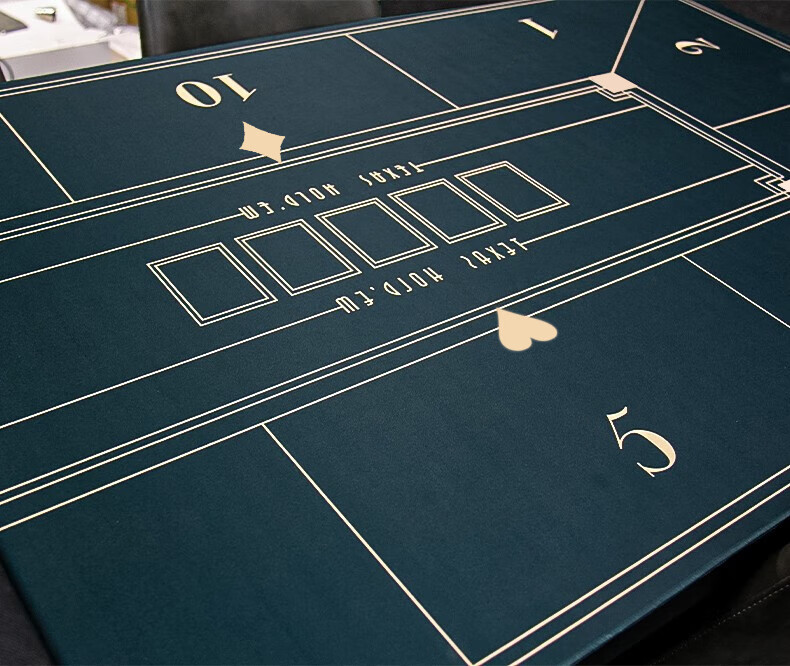 Deschen Poker Table Cloth Rectangular Poker Mat Thickened Edge-Locked Rubber Gaming Table Mat for Card Room 3