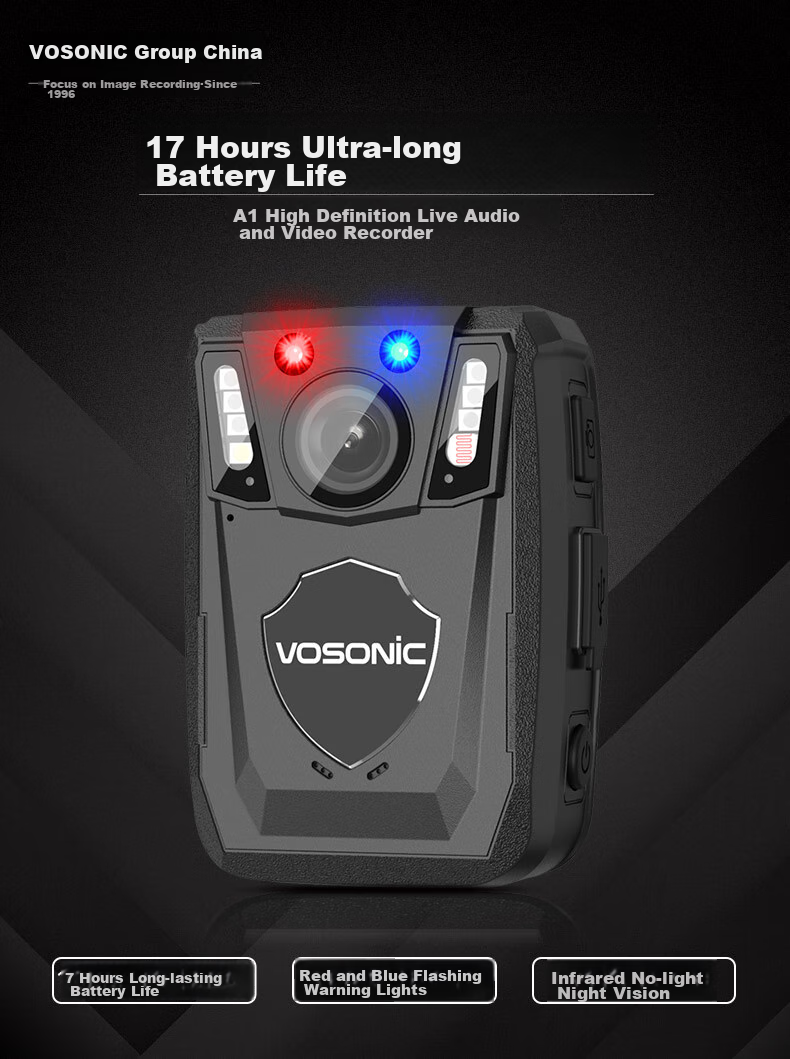 VOSONIC A1 128GB Law Enforcement Body Camera, High-Definition Camera, Chest-Mounted Mini Portable Audio And Video Recorder, Evidence Collection Device 2