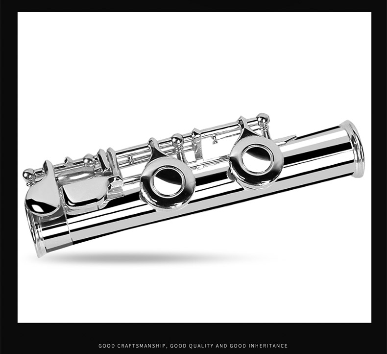 Jinbao Flute Instrument JBFL-6248S Closed Hole 16-Hole C Key for Adults, Students, School Bands, Universal Western Flute 12