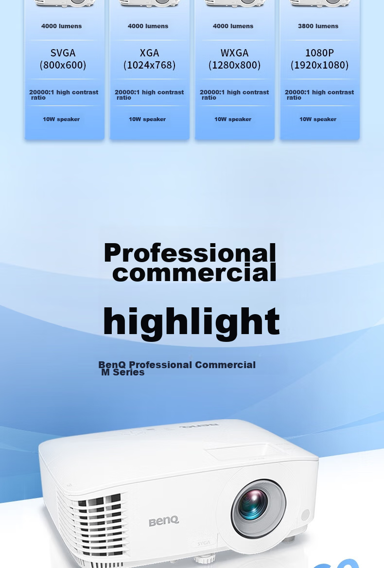 BenQ MX560C High Brightness Office Meeting Projector Professional Commercial Office (3800 Lumens High Contrast 10W Speaker) 4