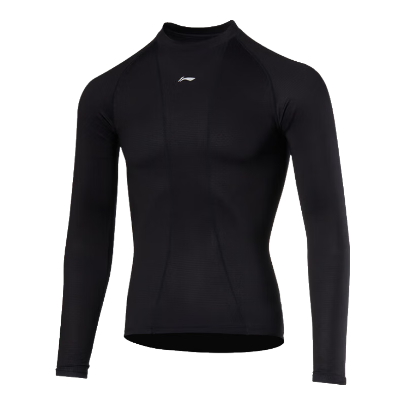 LI-NING Long Sleeve Cycling Thermal Base Layer Unisex Autumn Winter Road Bike Windproof Sweat-Wicking Compression Shirt