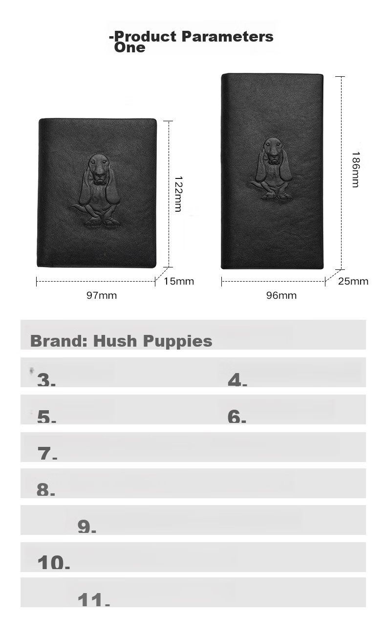 Hush Puppies Wallet, Men's Top-Grain Leather Genuine Short Casual Simple Wallet, Gift Box Set, Birthday Gift for Boyfriend 11
