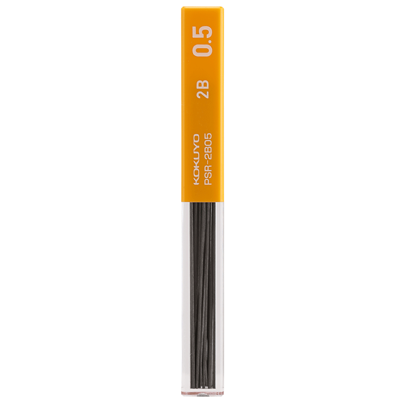 KOKUYO Imported 0.5mm Mechanical Pencil Lead 2B for Students' Exams, Writing, Drawing, Anti-Breaking Replacement Lead Refill, One Tube PSR-2B05