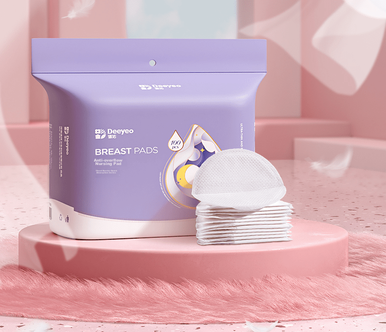 Deyou Disposable Breast Pads, 100 Pieces, Breathable Breast Pumps, Postpartum Milk Barrier Pads, Soft And Anti-Slip Nursing Pads 5