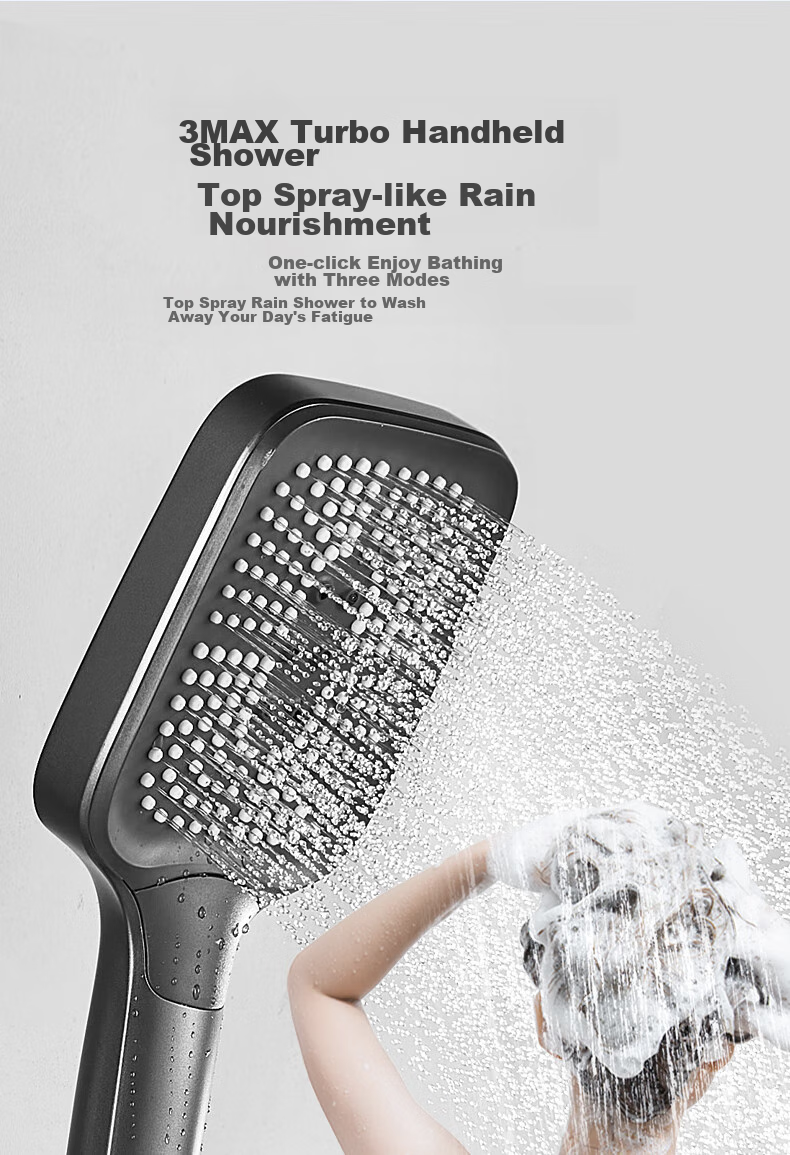 HUIDA Constant Temperature Shower Head Set with Brass Body, Home Bathroom Pressure-Increasing Shower Head Complete Set H-DW699 17