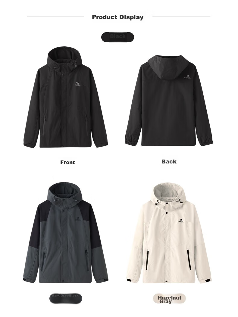 CAMEL Mountain And Sea Jacket for Men And Women, Trendy Windproof Casual Sports Outdoor Hiking Coat for Spring And Autumn M13CA6V040 41