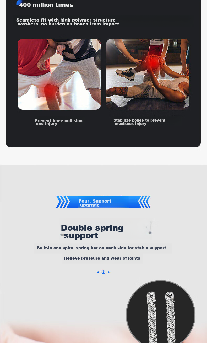 Li-Ning Knee Pads, Warm Sports Meniscus Patella Protection, Anti-Injury Arthritis, for Men And Women, Suitable for Jogging, Basketball, Badminton, Hiking 9