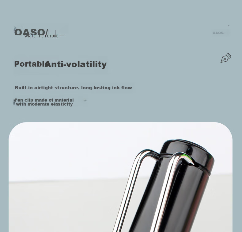 OASO [Back to School Essential] OASO Return Capsule Ink Blue Ink Iridium Nib EF Fountain Pen Automatic Ink-Absorbing Posture-Correcting Student Fountain Pe 5