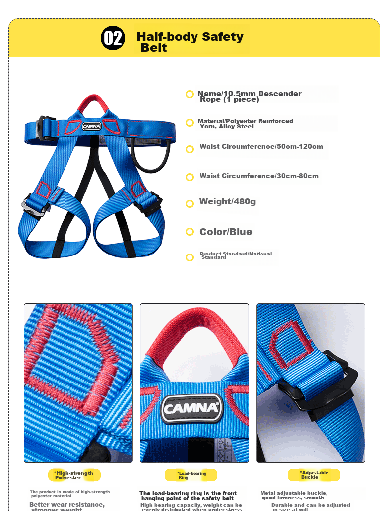 Kanle Quick-Descent Climbing Safety Rope Set, Outdoor Mountaineering Protection Rope, Cave Exploration And Stream Descending Rope, Slow Descent Device Equipment 7