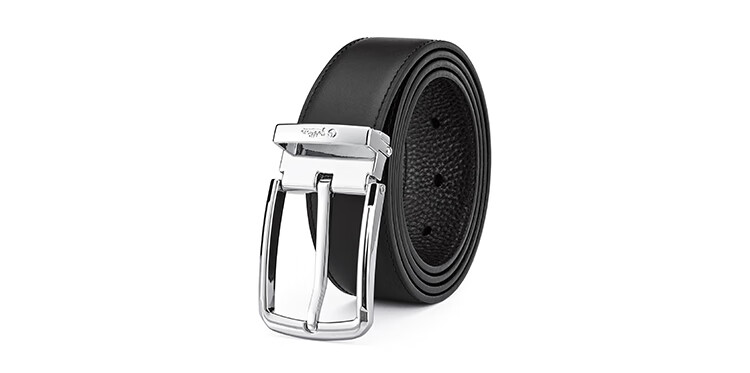 Goldlion Men's Pin Buckle Belt, Business Waistband Gift Box, Fashionable Trouser Belt, Birthday Gift 14