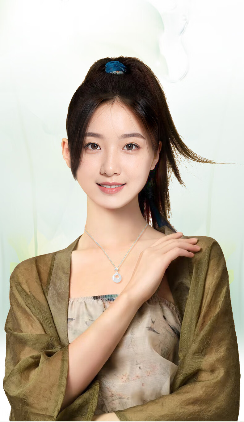 ALLOVE Lotus Peace Buckle Necklace for Women, 925 Silver Pendant Collarbone Chain, Birthday Gift for Girlfriend Or Wife 9