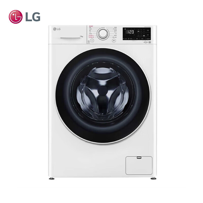 LG13kg全自动滚筒洗衣机 蒸汽除菌防过敏 AI变频直驱 6种智能手洗 WIFI操控 中途添衣 FCY13Y4W白色