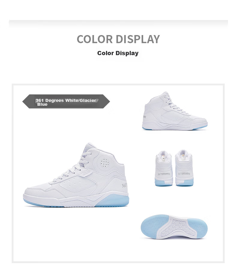 361° Women's Sports Shoes, Autumn And Winter High-Top Warm Fleece-Lined Heightening Casual Sneakers, Style 682146606A-1 34