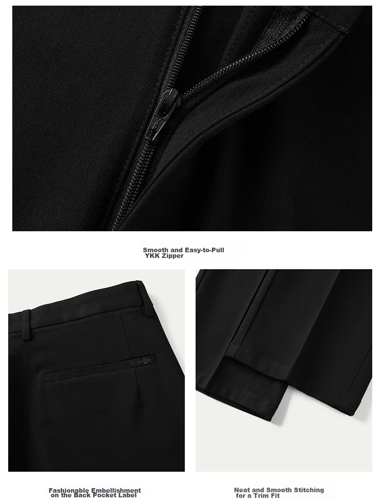HLA Men's Dress Pants, Light Business Fashion Series, Large Size Slim-Fit Trousers for Me 19