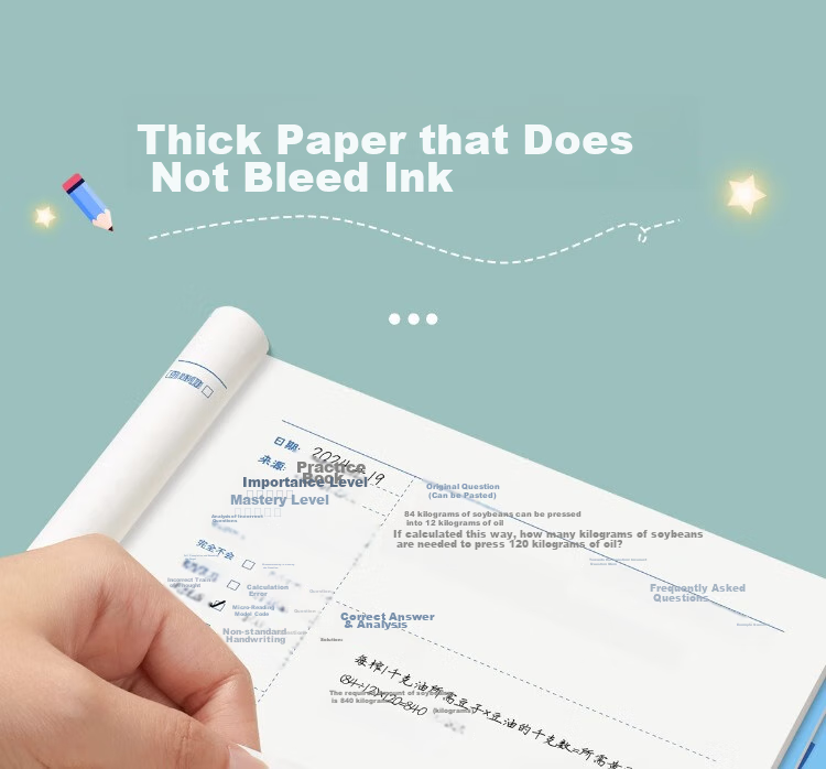 Liupintang Error Correction Notebook for Primary School Students, Specialized for Grades 1-6, Chinese Language Error Correction And Organization Tool, Thickened Homework Correction Book 12