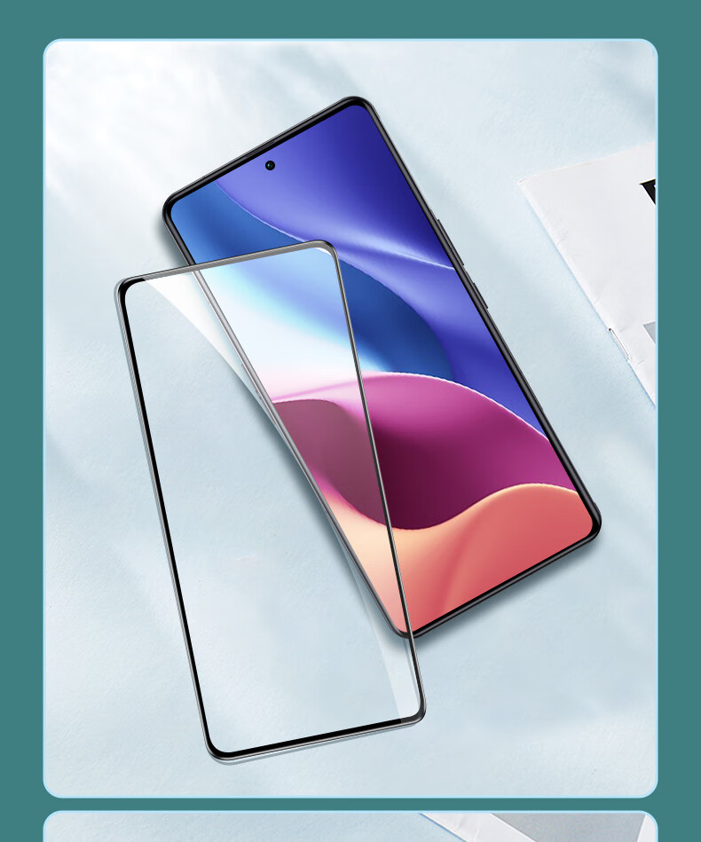 Lanxingxiansheng Tempered Glass Screen Protector for Xiaomi Redmi K40, Full Coverage High Definition Screen Film for Zhenwo GT Neo5 Smartphone 2