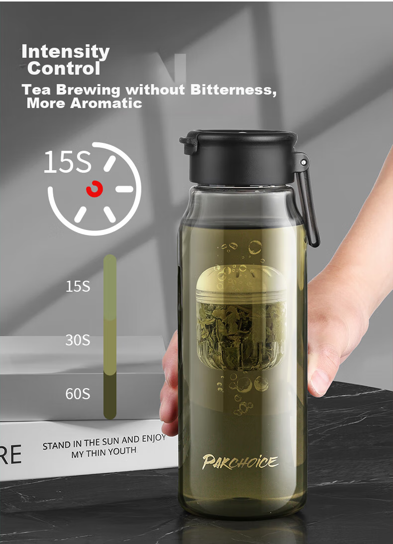 PAKCHOICE Magnetic Tea Infuser Cup, Tea-Water Separation Magnetic Cup, Tritan Large Capacity Tea Infuser Cup, Portable Car Water Bottle 10